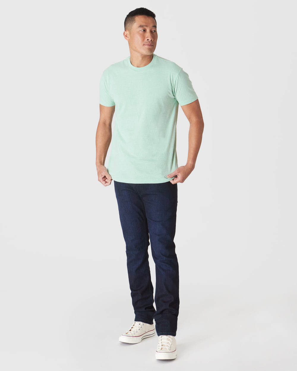 Heather Mist Short Sleeve Crew Neck Tee