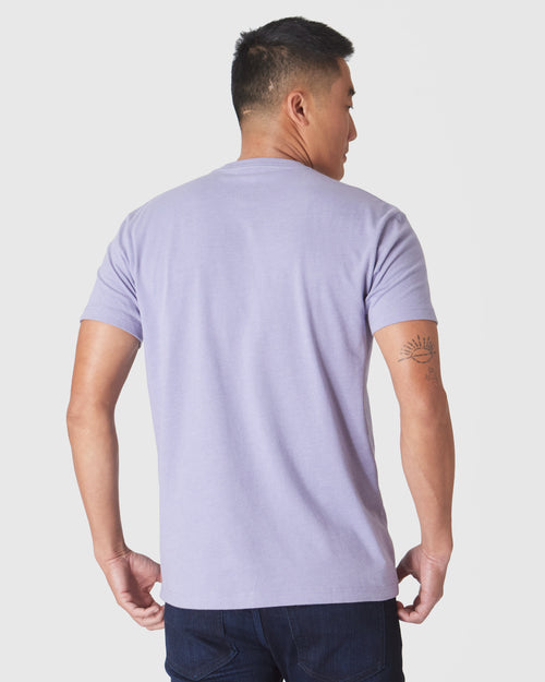 Heather Dark Orchid Short Sleeve Crew Neck Tee