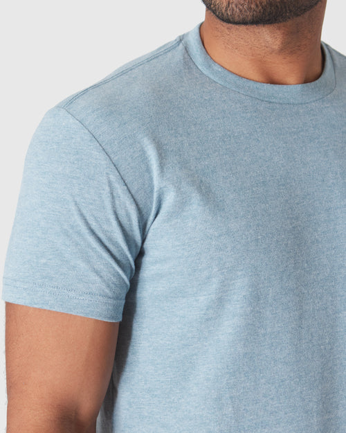 Heather Sapphire Short Sleeve Crew Neck Tee