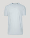 Icicle Classic Crew Neck T-shirt, light-blue, laid flat, plain design.