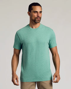 True ClassicLight Heather Greenery Short Sleeve Crew Neck Tee