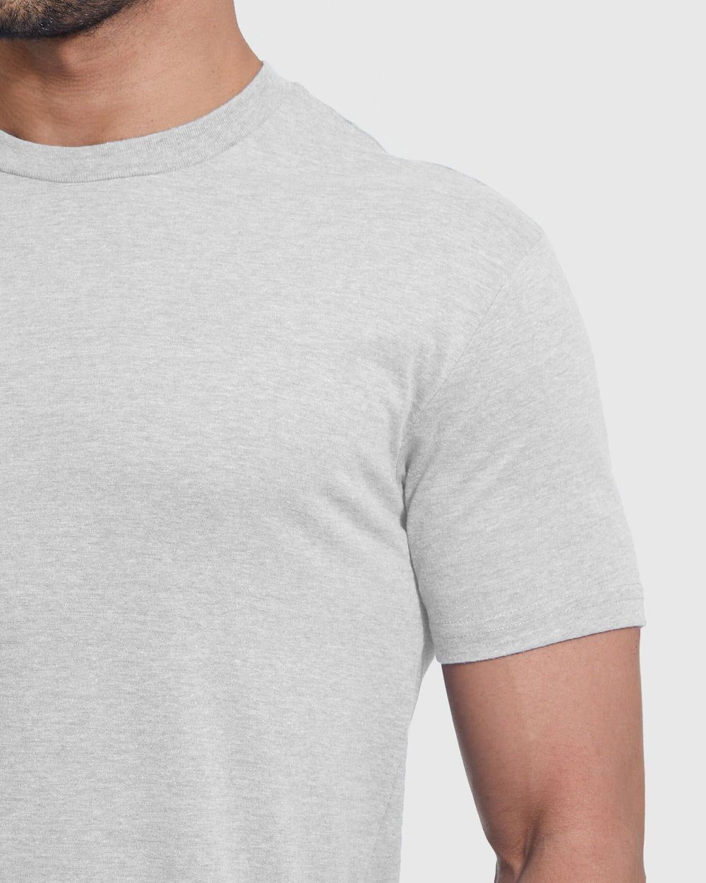 Light Heather Gray Short Sleeve Crew Neck Tee