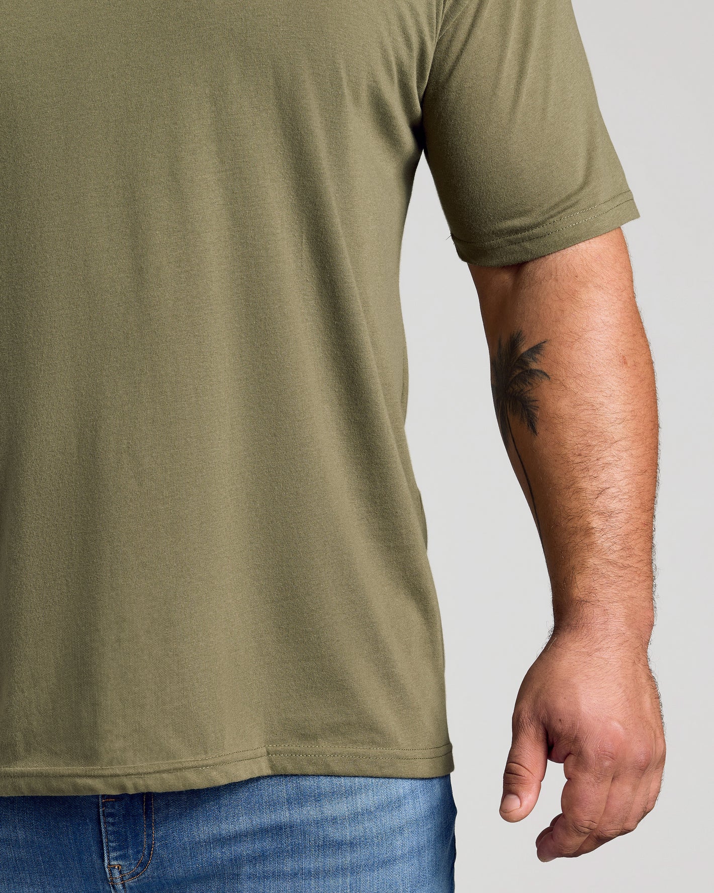 Military Green Classic Crew Neck