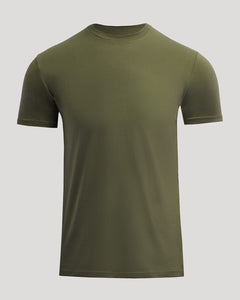 True ClassicThe Staple Classic Crew Neck 3-Pack in olive green.