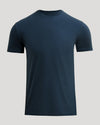 The Staple Classic Crew Neck 3-Pack: dark-blue crew-neck T-shirt.
