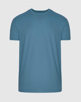 Sapphire Short Sleeve Crew Neck T Shirt, plain and fitted.