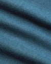 Sapphire Short Sleeve Crew Neck T Shirt's fine-knit, teal-blue fabric close-up.