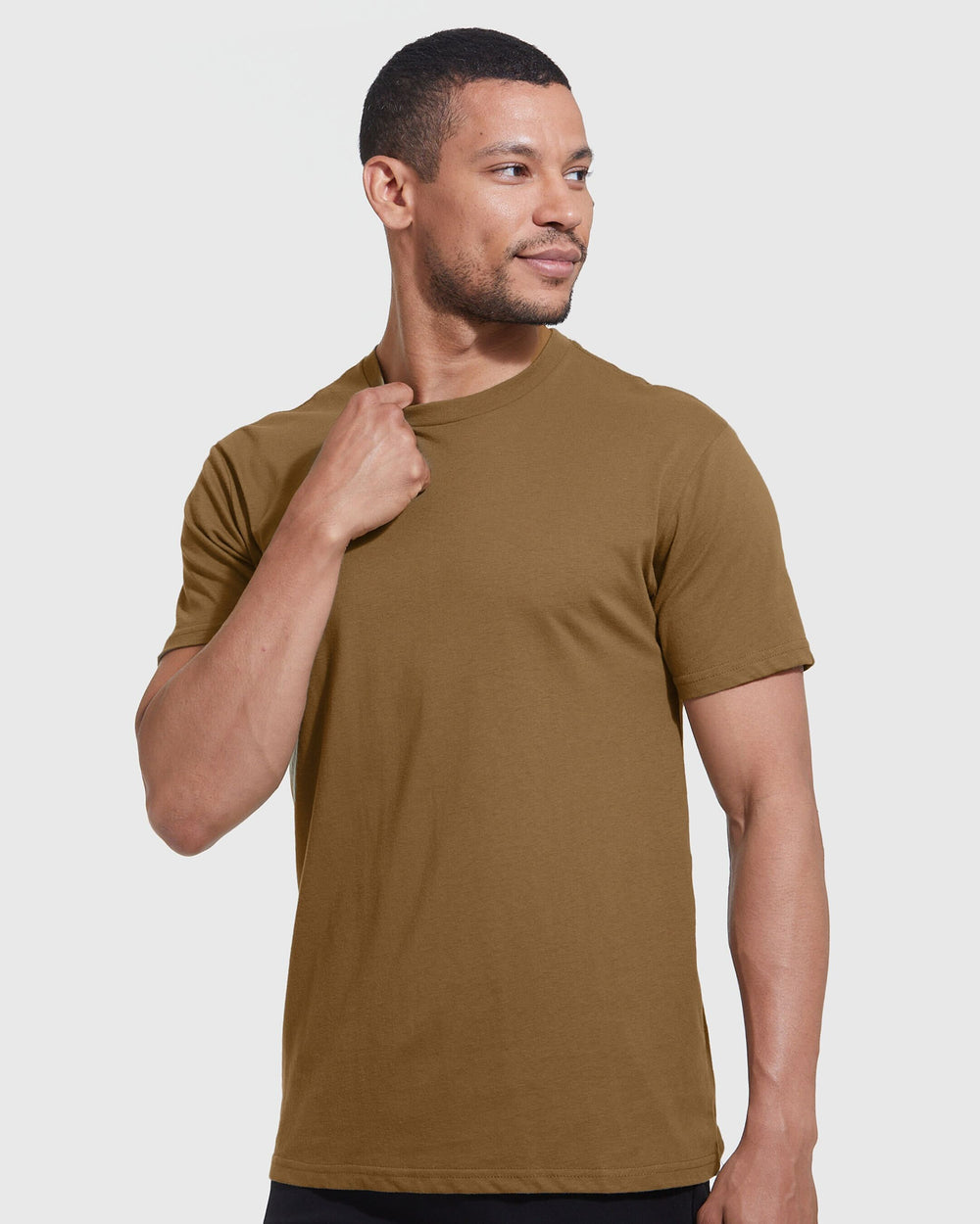 Tan 499 Short Sleeve Crew Neck Tee