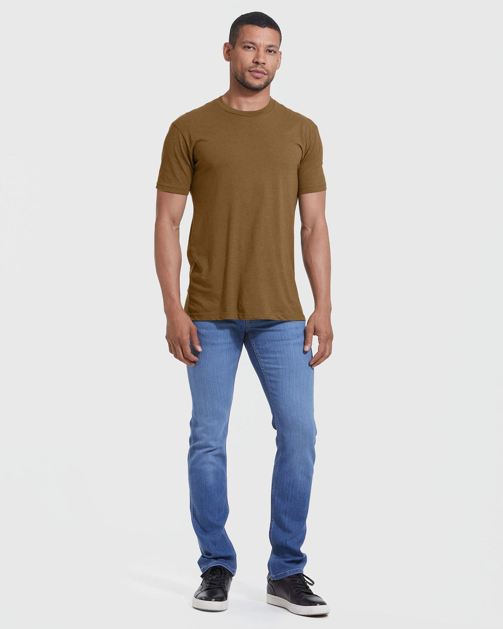 Tan 499 Short Sleeve Crew Neck Tee