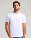The Fleece Fit 3-Pack: man models white crewneck tee.