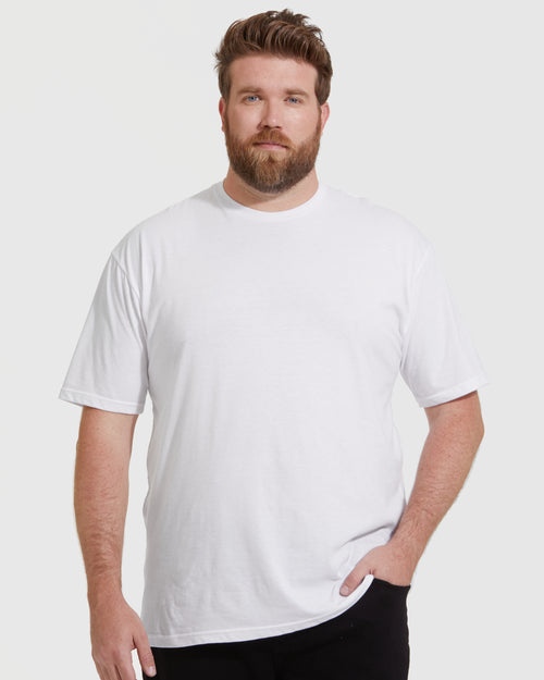 All White Short Sleeve Crew Neck 6-Pack