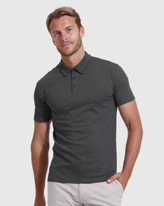 True ClassicCarbon Short Sleeve Polo