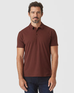 True ClassicDark Chocolate Short Sleeve Polo