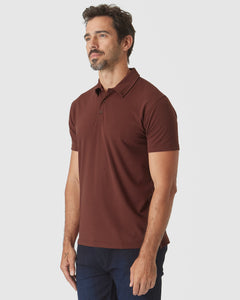 True ClassicDark Chocolate Short Sleeve Polo