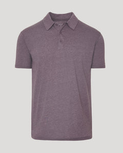 True ClassicDark Heather Amethyst Short Sleeve Polo