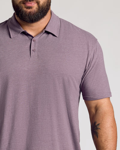 Polo classique - Dark Heather Amethyst