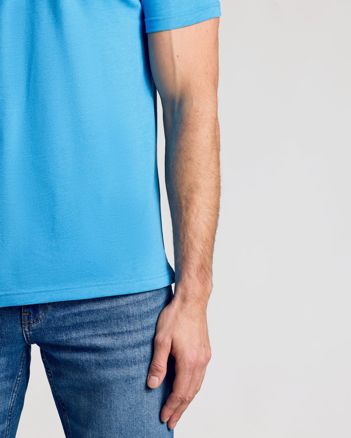 Dark Heather Bahama Blue Short Sleeve Polo