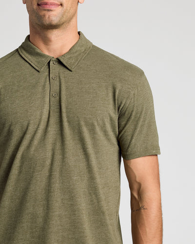 Classic Polo - Heather Military Green
