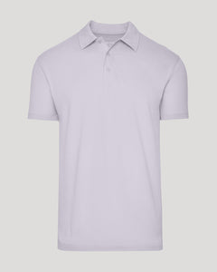 True ClassicHeather Orchid Classic Polo with short sleeves and a three-button placket.