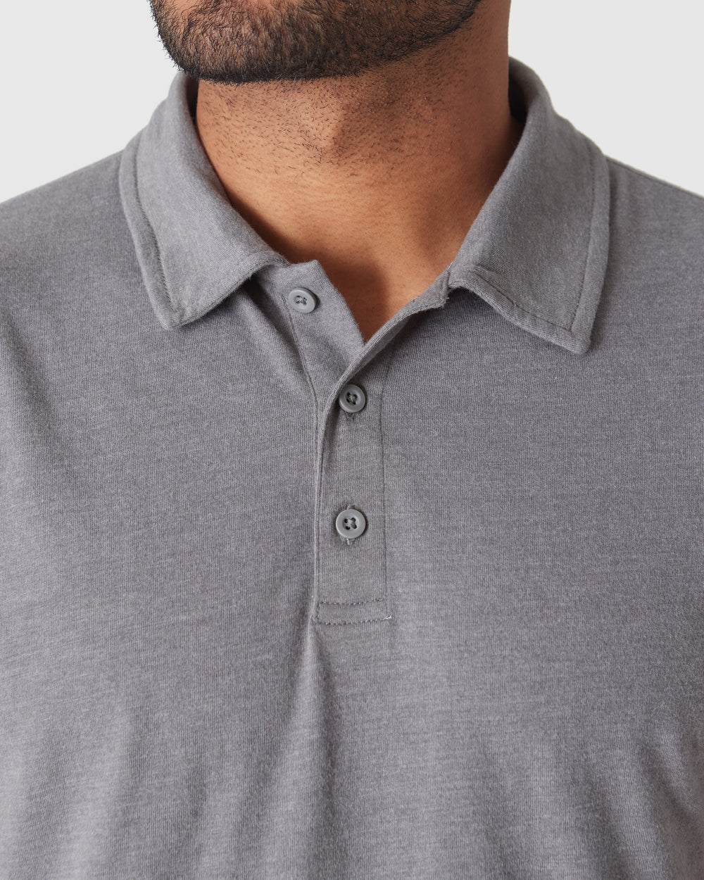 Heather Graphite Short Sleeve Polo