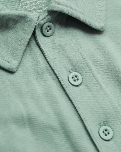 Classic Polo - Heather Slate Green