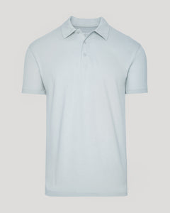 True ClassicIcicle Classic Polo: pastel-blue, short-sleeve, classic collar, three-button placket.