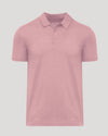 Light Heather Boysenberry Classic Polo, short-sleeved with a three-button placket.