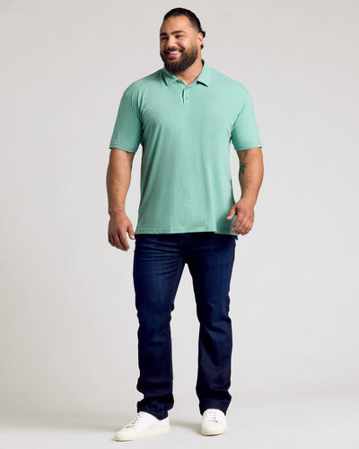 Classic Polo - Light Heather Greenery