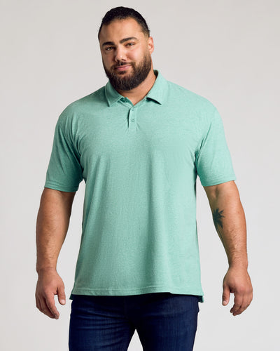 Classic Polo - Light Heather Greenery