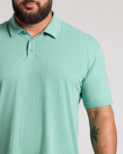 Classic Polo - Light Heather Greenery