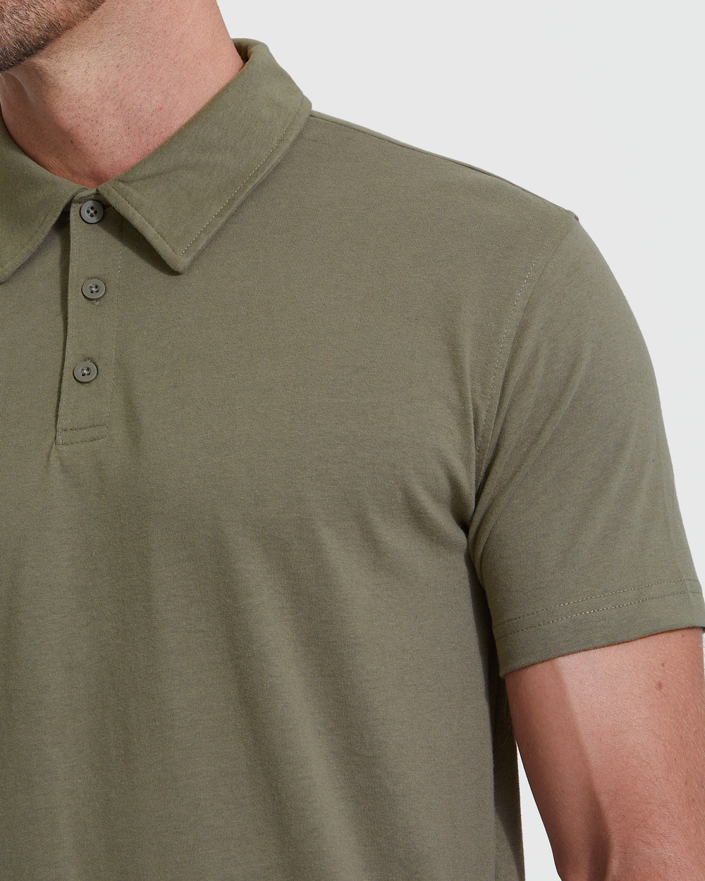 Military Green Short Sleeve Polo