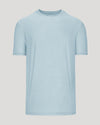 Arctic Active Crew Neck Tee, pale aqua, laid flat, short-sleeve, plain design.