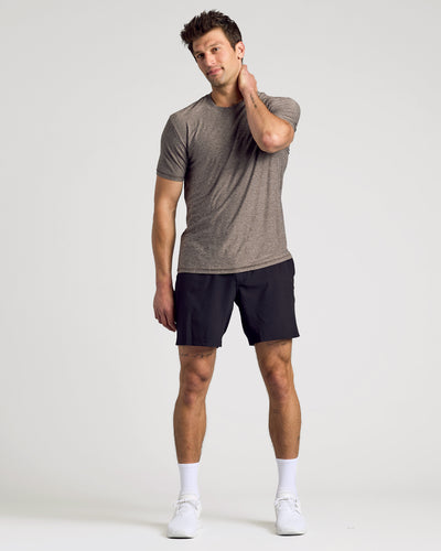 Active Crew Neck - Heather Cocoa