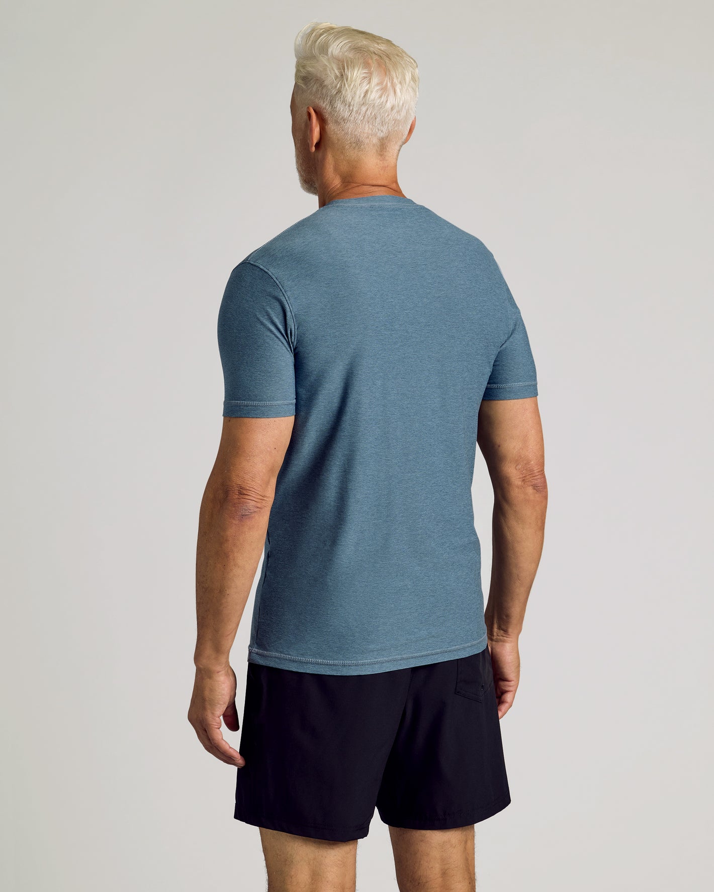 Back view of Baltic Active Crew Neck Tee on person.
