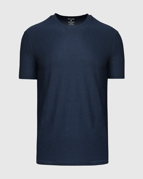 Dark Heather Cadet Active Short Sleeve Crew Neck Tee