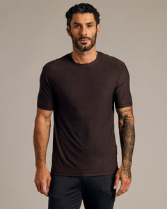 True ClassicDark Heather Cocoa Active Crew Neck Tee