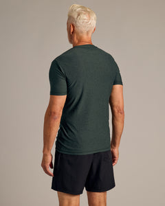 True ClassicDark Heather Forest Active Crew Neck Tee