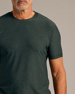 True ClassicDark Heather Forest Active Crew Neck Tee