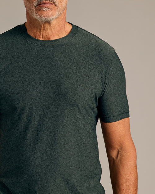 Dark Heather Forest Active Crew Neck Tee