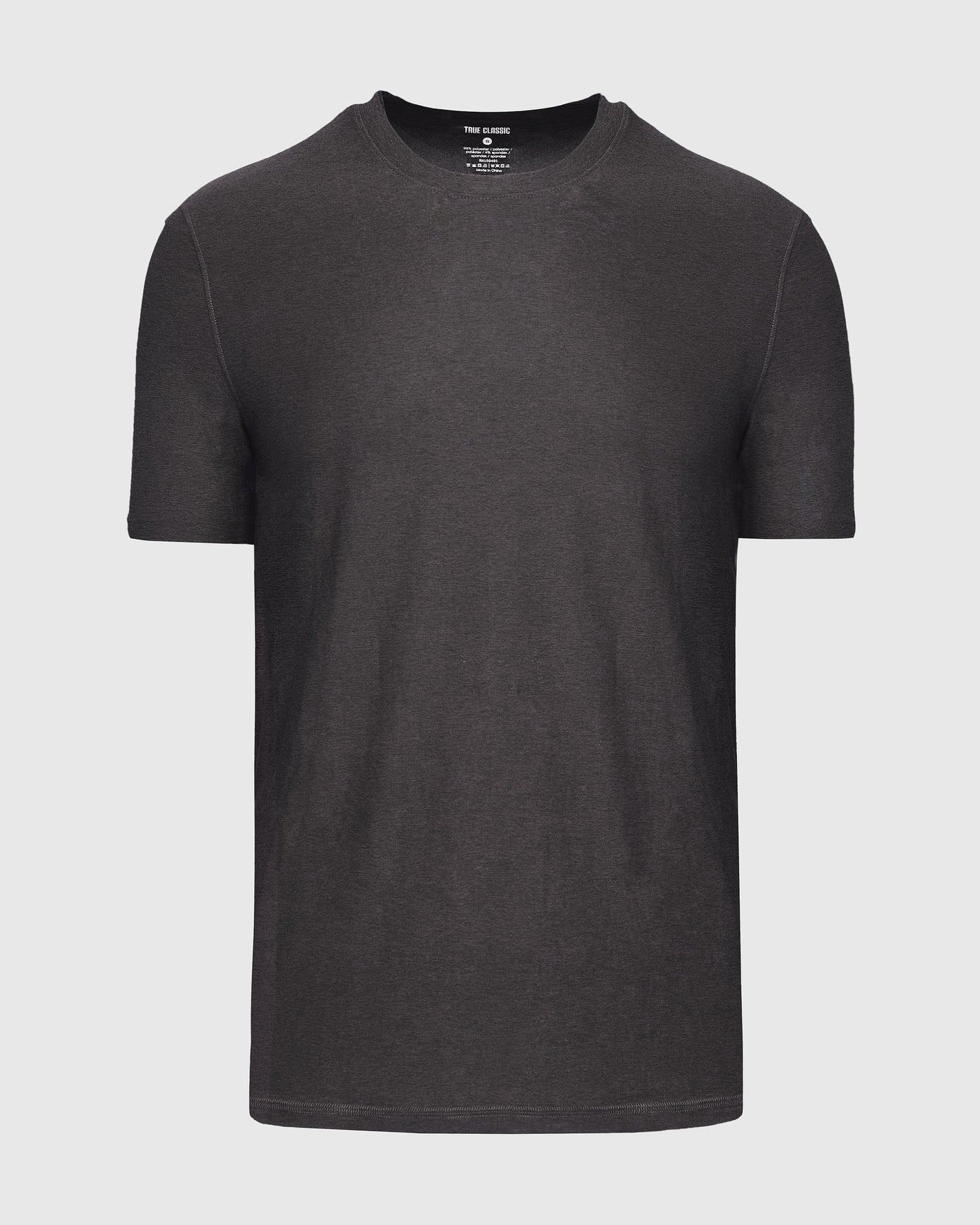 Dark Heather Tempest Active Crew Neck Tee, plain, short-sleeve, crew-neck.