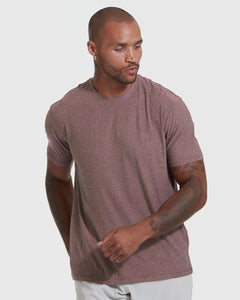 True ClassicHeather Burgundy Active Short Sleeve Crew Neck Tee