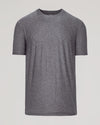 Heather Cocoa Active Crew Neck Tee, medium heather gray, short-sleeve, crew-neck.