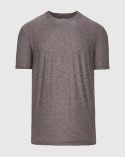 Heather Cocoa Active Crew Neck Tee