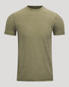 Heather Military Green Active Crew Neck Tee