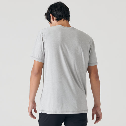 Light Heather Gray Active Short Sleeve Crew Neck Tee