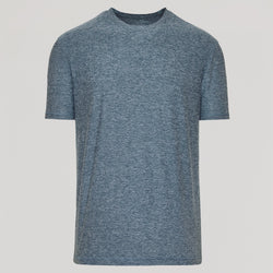 Heather Navy Active Crew Neck Tee