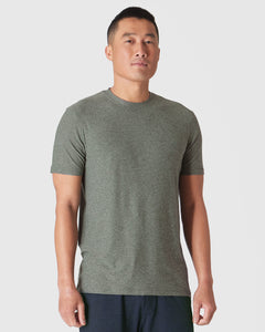 True ClassicHeather Forest Active Short Sleeve Crew Neck Tee