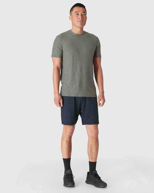 Heather Forest Active Short Sleeve Crew Neck Tee