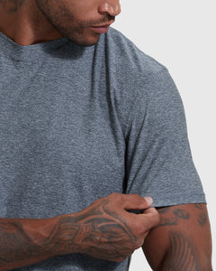 True ClassicHeather Navy Active Crew Neck Tee