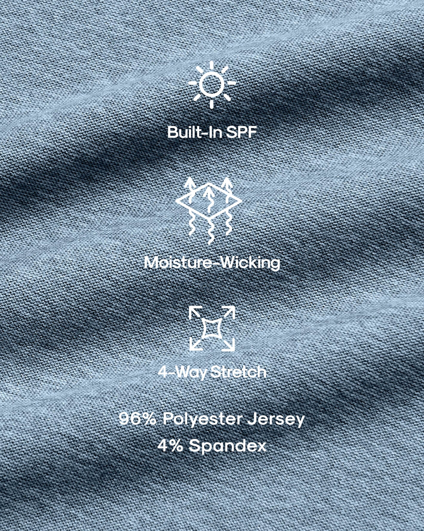 Seasonal Active Crew 3-Pack features built-in SPF, moisture-wicking, 4-way stretch.